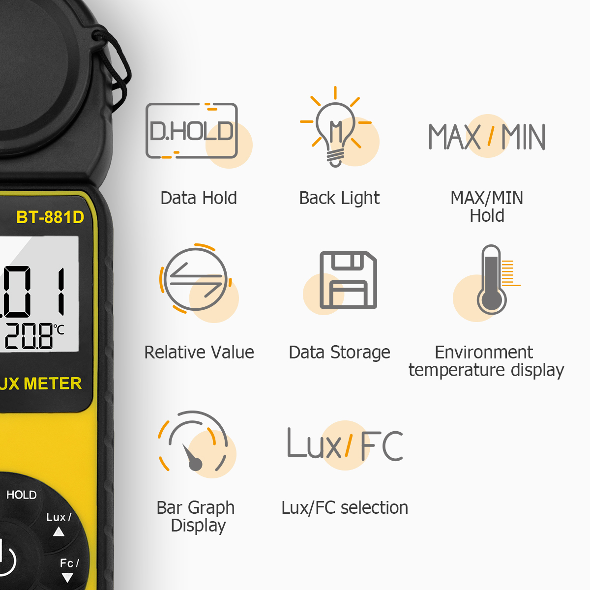 Medidor de luz digital de 400. - Photography Lighting Handheld reseña y precio